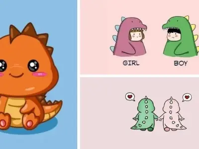 Bộ ảnh khủng long chibi đẹp lung linh đậm chất cổ tích