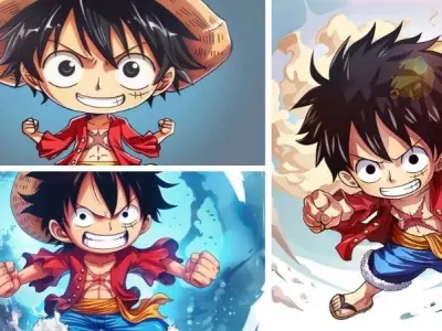 Ảnh luffy chibi đầy màu sắc cho người hâm mộ sưu tầm