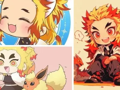 Biểu cảm đáng yêu của Rengoku chibi gây sốt cộng đồng