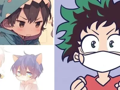 Ảnh chibi cute với đôi mắt to tròn đầy biểu cảm đáng yêu