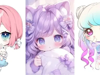 Ảnh nữ chibi cute giúp bạn thỏa thích sáng tạo ảnh đại diện