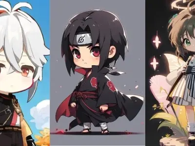 Chibi cute ảnh anime thể hiện biểu cảm sinh động cực hút mắt