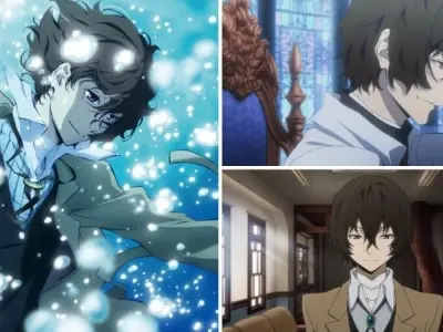 Dazai hiện lên sắc nét với vẻ ngoài lạnh lùng quyến rũ