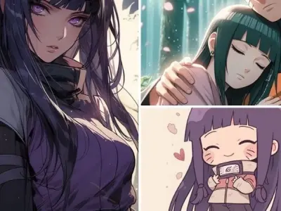 Hinata Hyuga hiện lên mạnh mẽ và kiên định qua từng góc ảnh