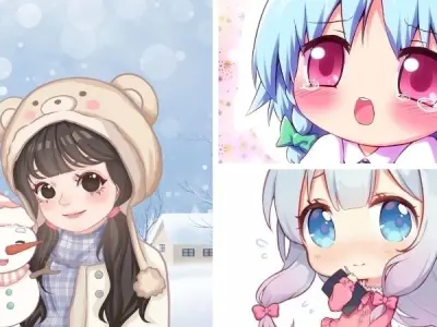 Hình nữ cute chibi với nét vẽ đáng yêu khiến bạn mê mẩn