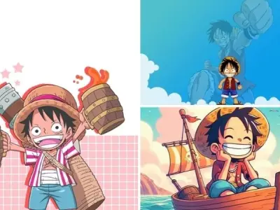 Luffy hiện lên vừa mạnh mẽ vừa ngây thơ trong từng bức ảnh