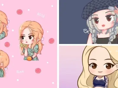 Rose chibi xuất hiện ngọt ngào với loạt tranh vẽ cực chất