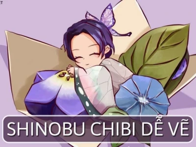 Hướng dẫn vẽ Shinobu Chibi dễ thương và đơn giản