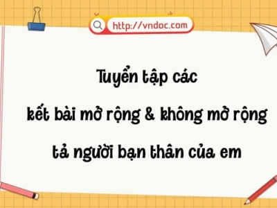 Kết bài mở rộng và không mở rộng tả bạn thân hay nhất 2026