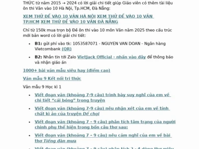 Khám Phá Tuyển Tập Các Bài Văn Mẫu Lớp 9 Đầy Đủ Nhất Năm 2026