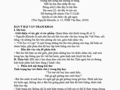 Phân tích bài thơ Chế học trò ngủ gật sâu sắc và hài hước