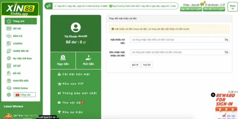 Lưu ý để rút tiền Xin88 một cách an toàn 