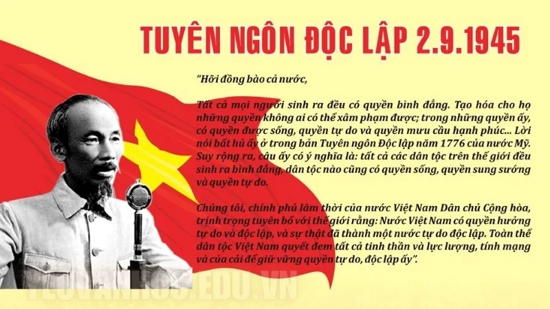 Dàn ý phân tích cơ sở thực tế bản Tuyên ngôn độc lập