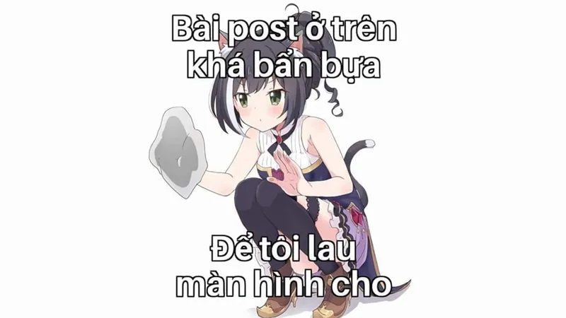 Ảnh gái anime meme luôn tạo ra những hình ảnh dễ thương