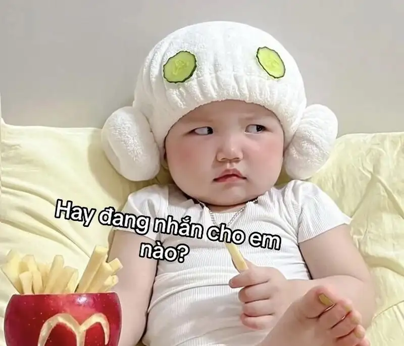 Meme em bé chu mỏ mang lại tiếng cười cho mọi người