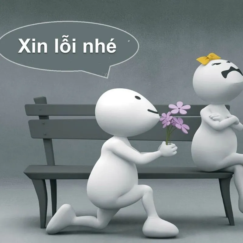 Ảnh xin lỗi meme giúp bạn thể hiện sự hối lỗi một cách nhẹ nhàng và dễ thương