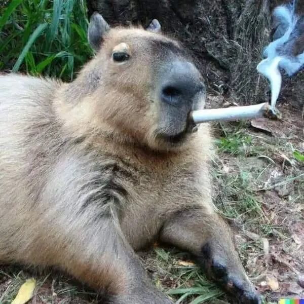 Capybara eating watermelon meme luôn khiến người xem thích thú