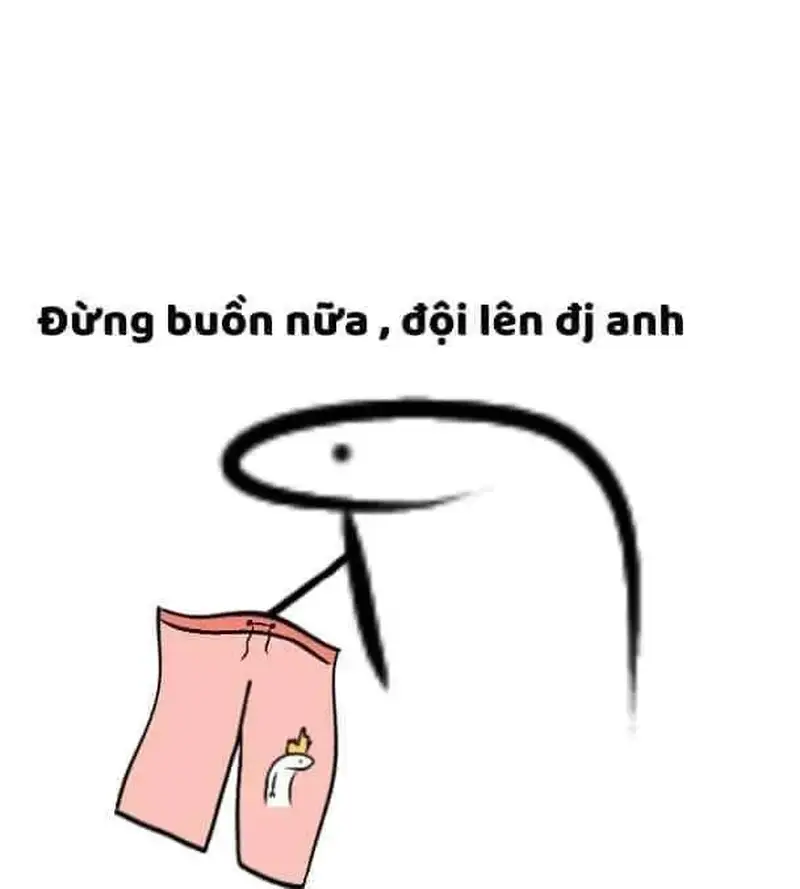 Sticker flork meme đội quần dễ thương cho những ai yêu thích