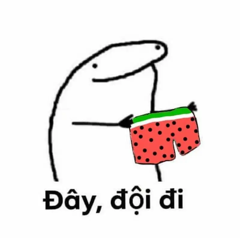 Sticker flork meme đội quần dễ thương cho những ai yêu thích chia sẻ