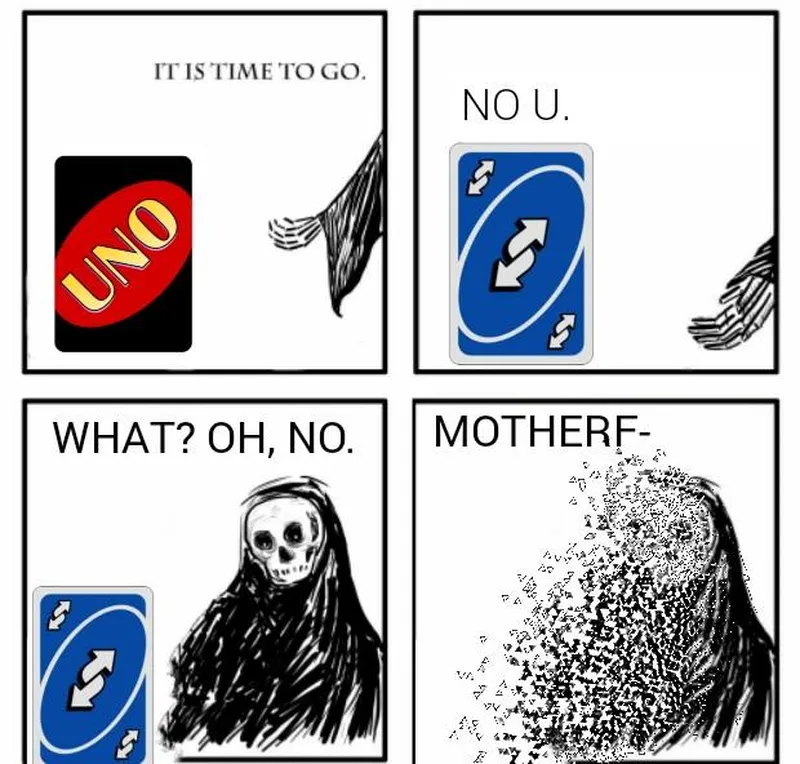 Uno reverse cards meme thể hiện sự sáng tạo trong trò chơi